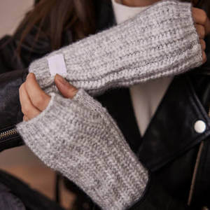 Mint Velvet Grey Knitted Handwarmers